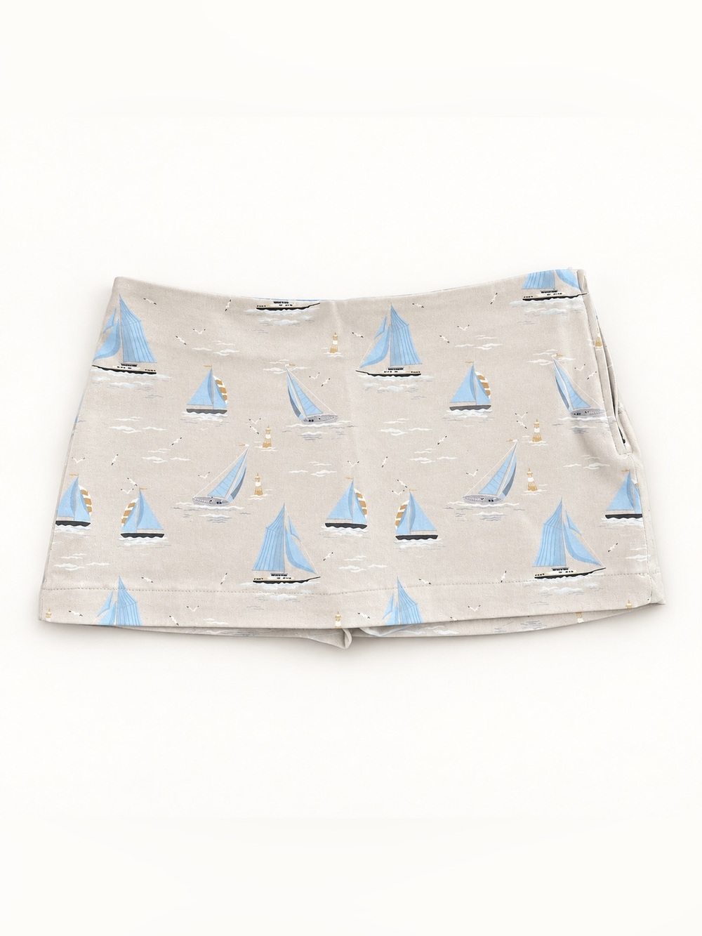 Bailey Rose Beige Sailboat Print Skort